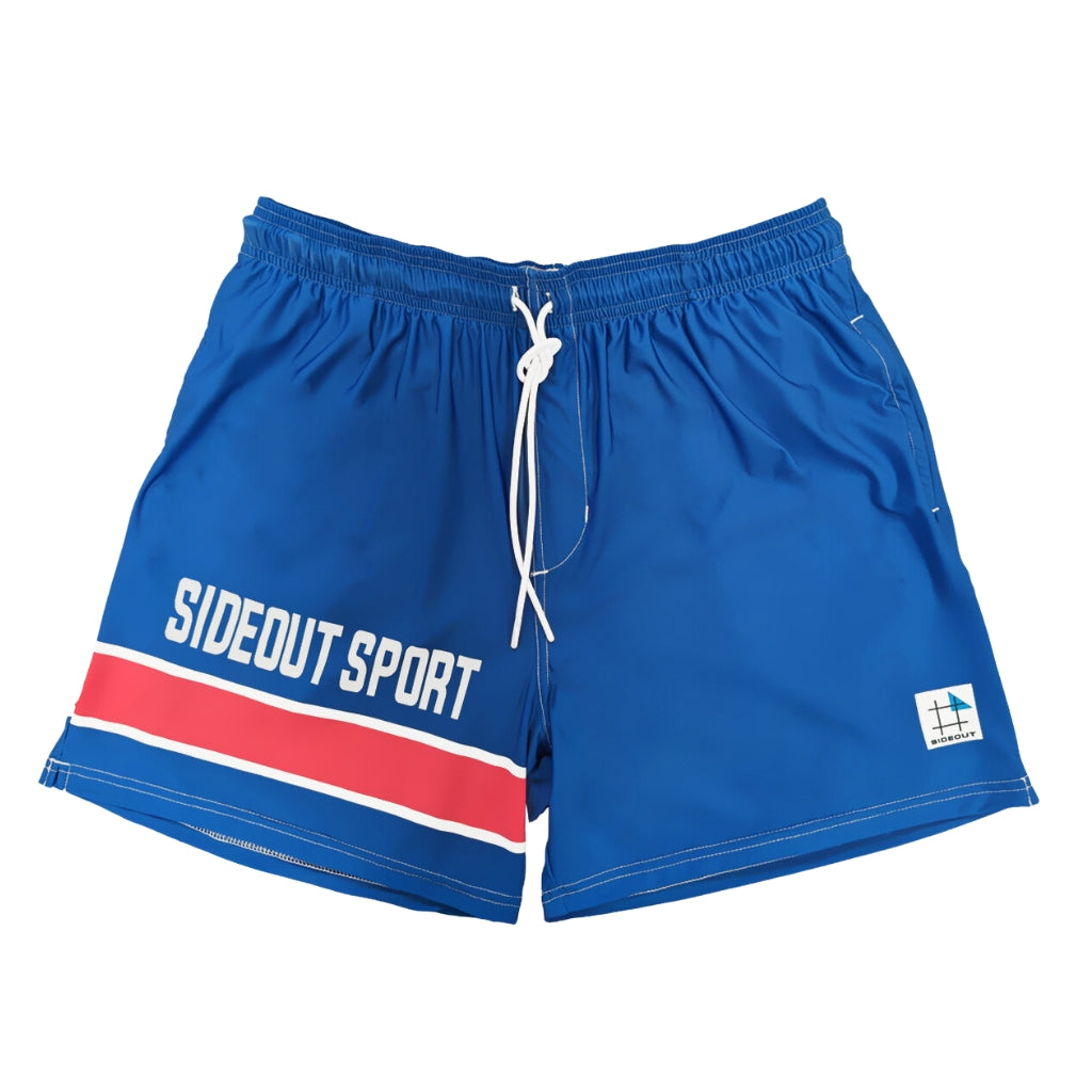 Men's Volley Shorts Blue Retro Stripe – Sideout Sport