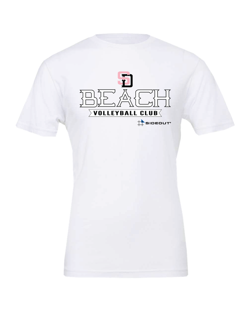 SD Beach Unisex White T-Shirt