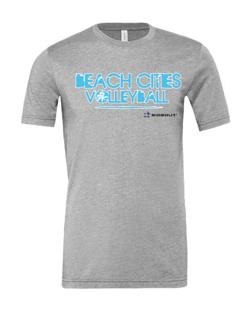 Beach Cities Volleyball Unisex Adult Heather Grey Tee