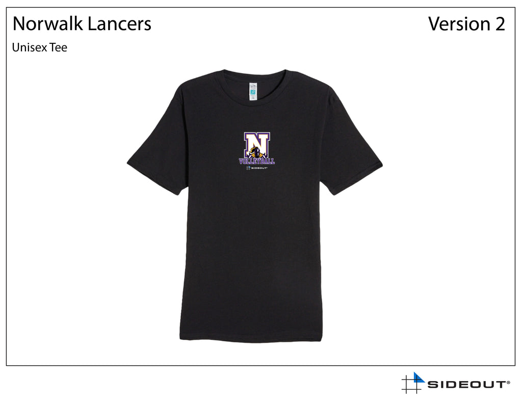 Norwalk Lancers Black Unisex Short Sleeve T-Shirt