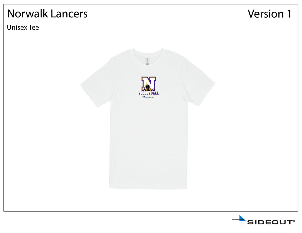 Norwalk Lancers White Unisex Short Sleeve T-Shirt