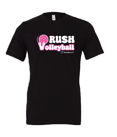 MP Rush Volleyball Unisex Adult Black Tee