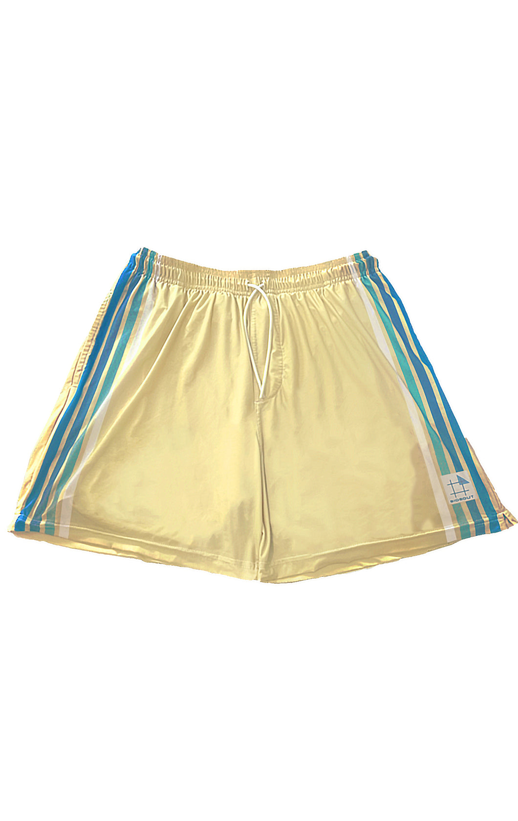 Charlie Siragusa Yellow and Stripes Volley Shorts