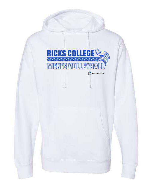 Rick's College Classic Unisex White Hooded Sweatshirt