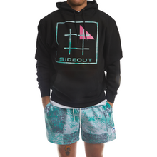 Load image into Gallery viewer, Turquoise Batik Unisex Hooded Sweatshirt
