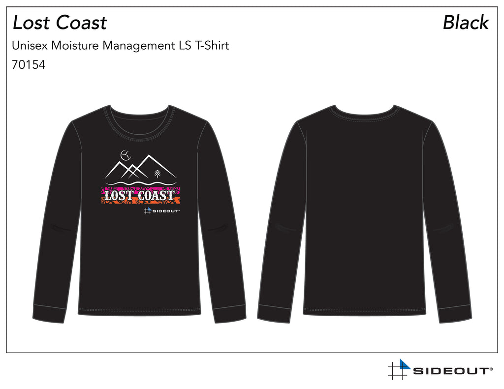 Lost Coast Volleyball Black Unisex Dry Fit Longsleeve Shirt