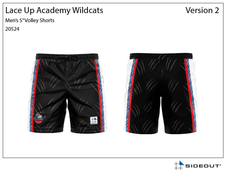 Lace Up Academy Wildcats Black Short with Compression Liner