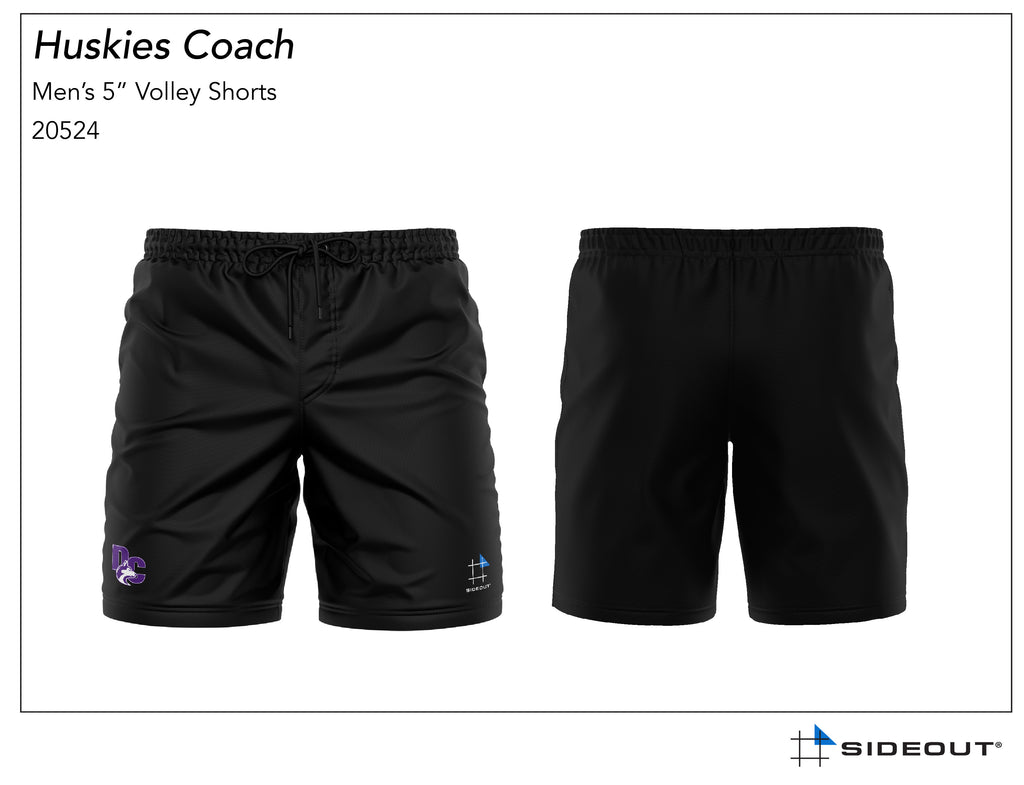 Huskies Volleyball Men's 5" Short With Compression Liner