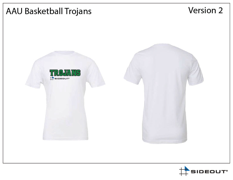 Trojans Basketball Unisex White T-Shirt