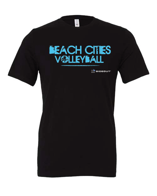 Beach Cities Volleyball Unisex Adult Black Tee