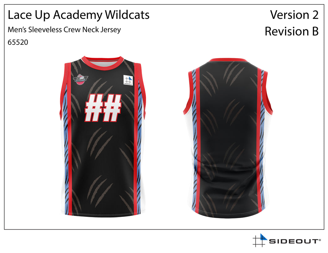 CUSTOM Lace Up Academy Wildcats Black Sleeveless Jersey