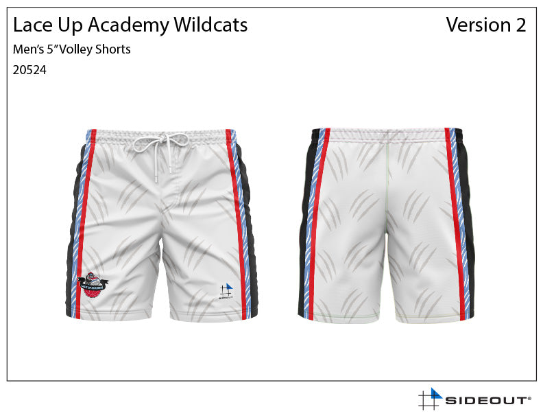 Lace Up Academy Wildcats White Short with Compression Liner