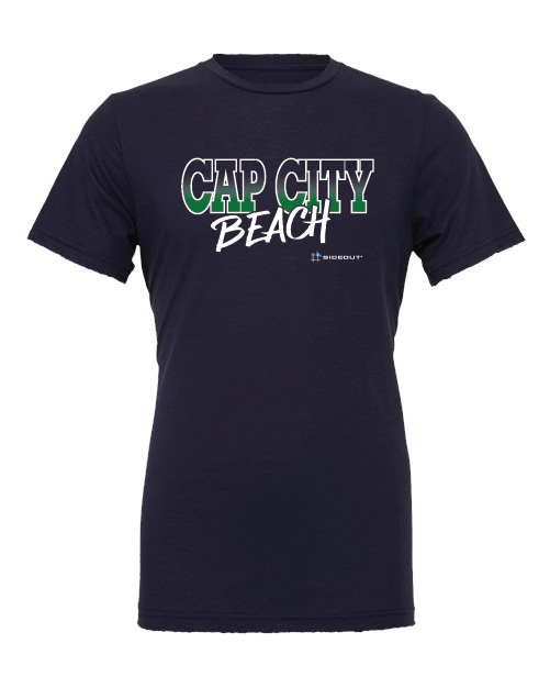 Cap City Beach Volleyball Unisex Navy T-Shirt