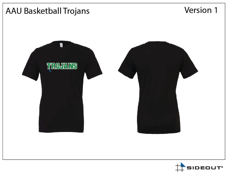 Trojans Basketball Unisex Black T-Shirt