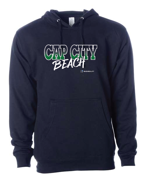 Cap City Beach Volleyball Unisex Navy Hooded Sweatshirt